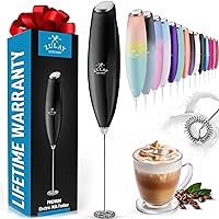 Zulay Kitchen Milk Frother Wand Drink Mixer - Durable, Proprietary Z Motor Max - Handheld Frother Electric Whisk, Milk...